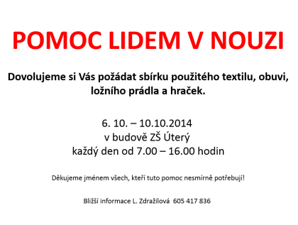 Pomoc lidem v nouzi